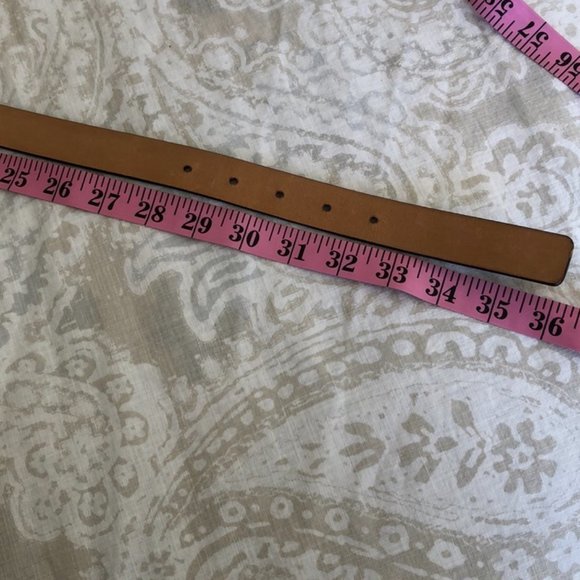 Black Italian Leather Belt EUC Sz M NWOT - Picture 7 of 10